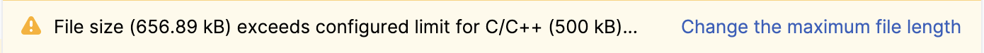 Maximum file length pop-up