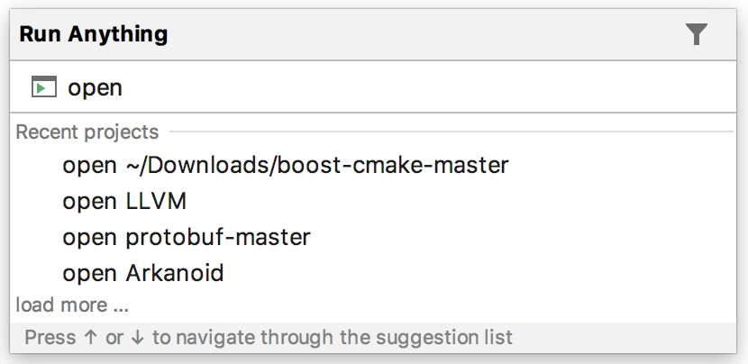 open recent project from Run Anything open recent project from Run Anything
