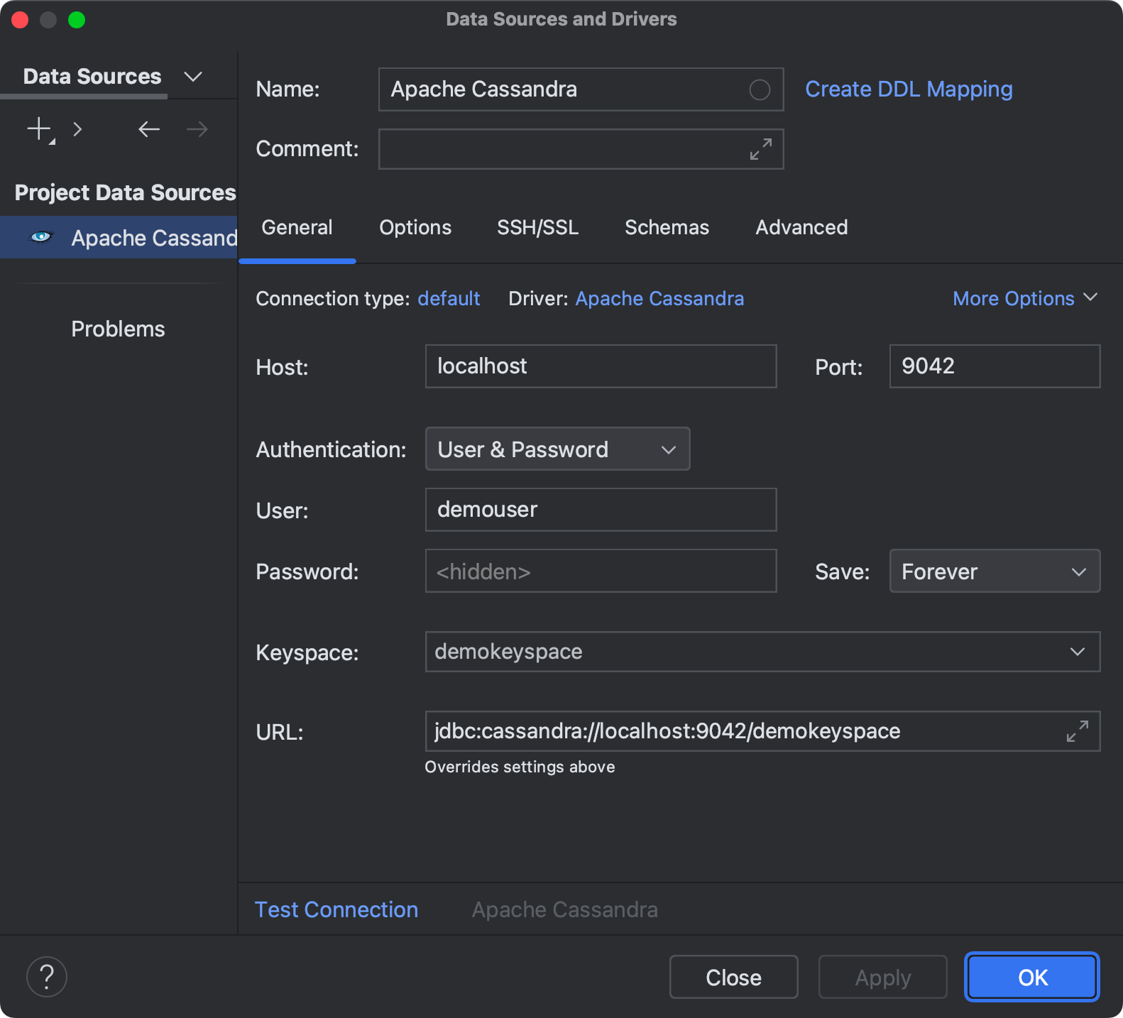 Apache Cassandra | DataSpell Documentation
