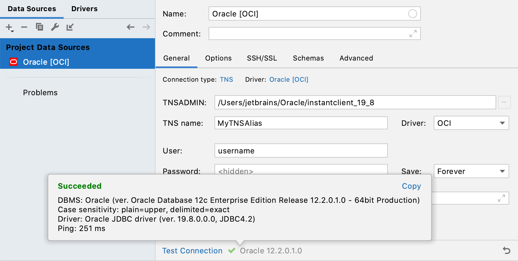 Create the OCI data source Create the OCI data source