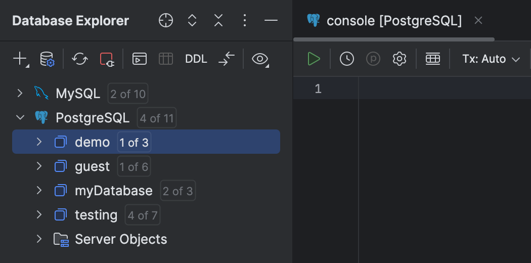 Databases | DataGrip Documentation