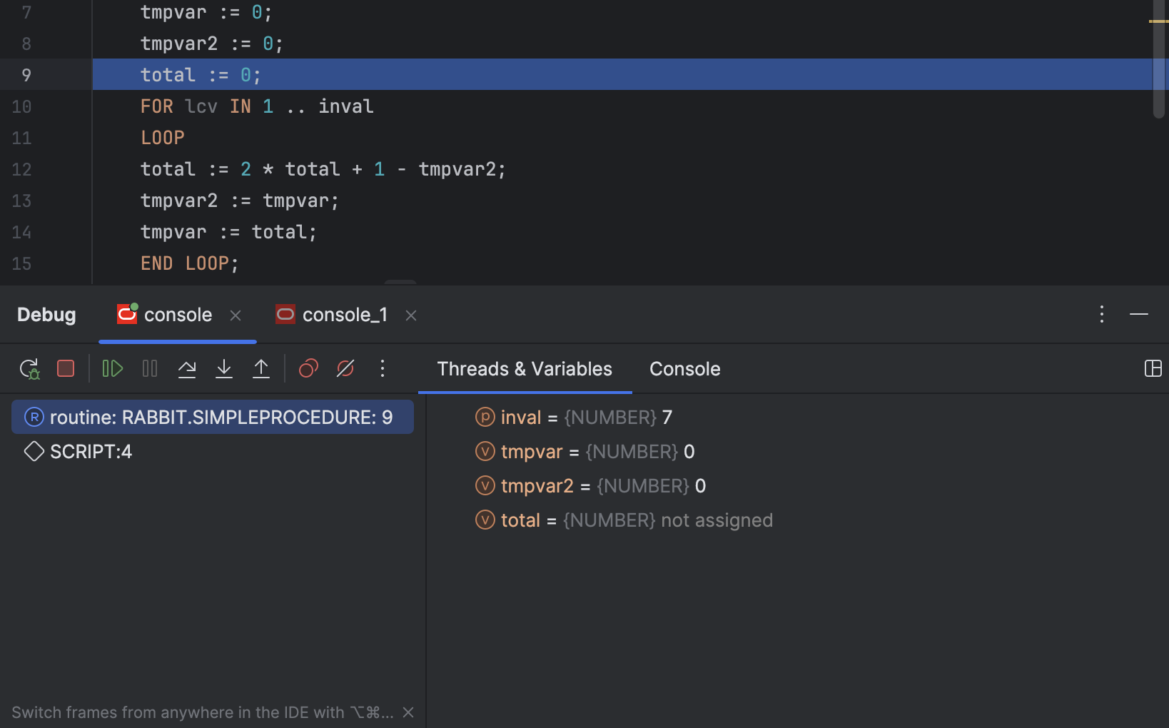 Debug tool window | DataGrip Documentation
