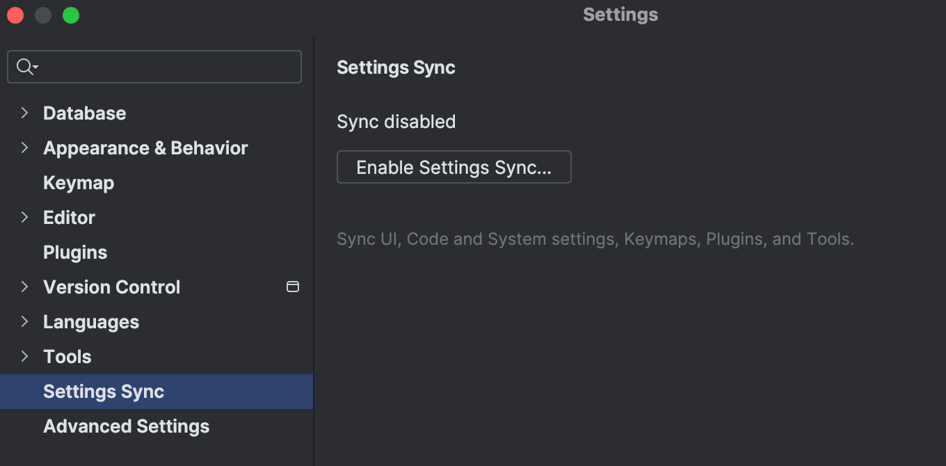 IDE settings backup and sync | DataGrip Documentation