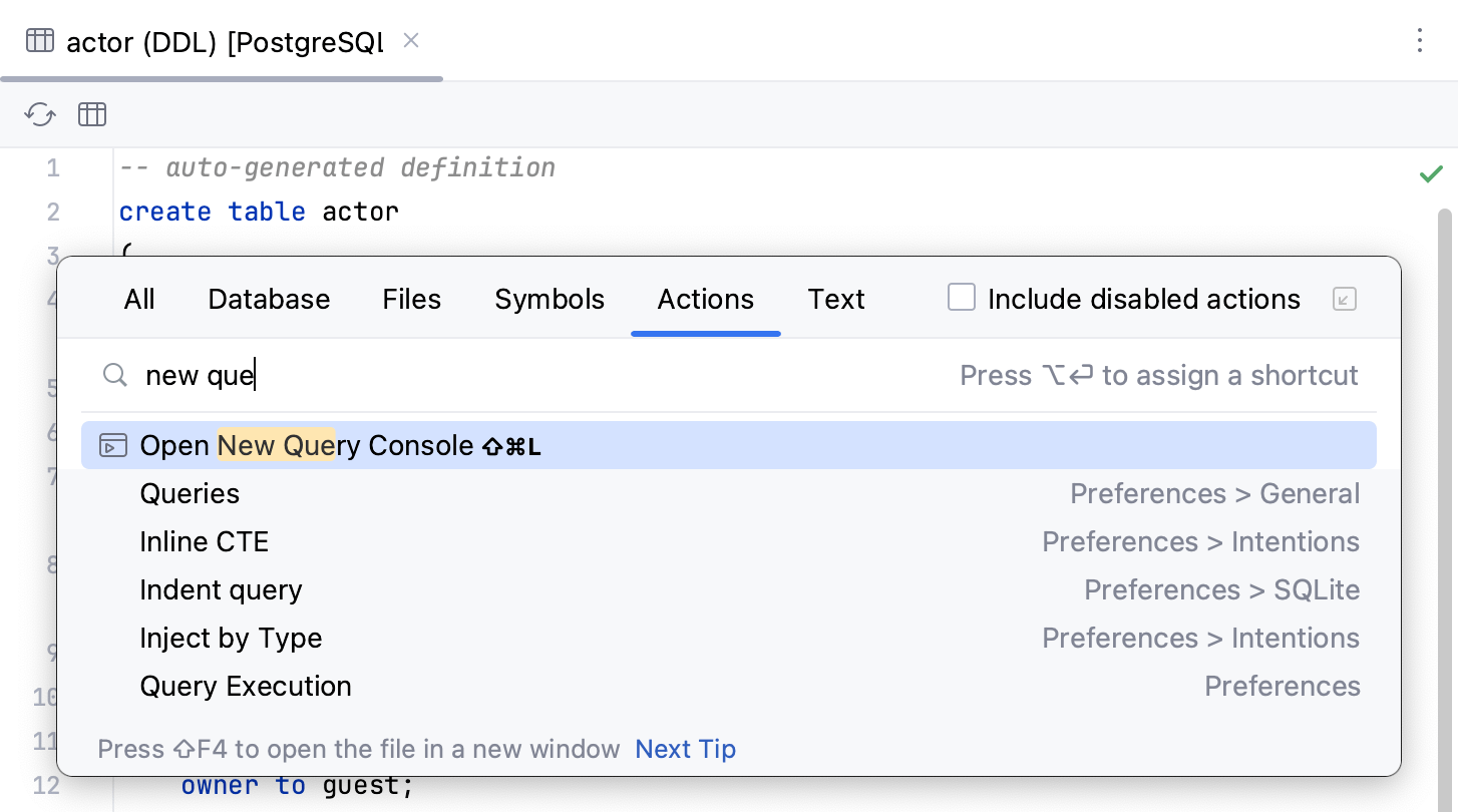 查找操作的快捷键
