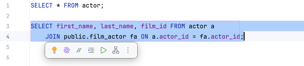 Floating toolbar for code editing Floating toolbar for code editing