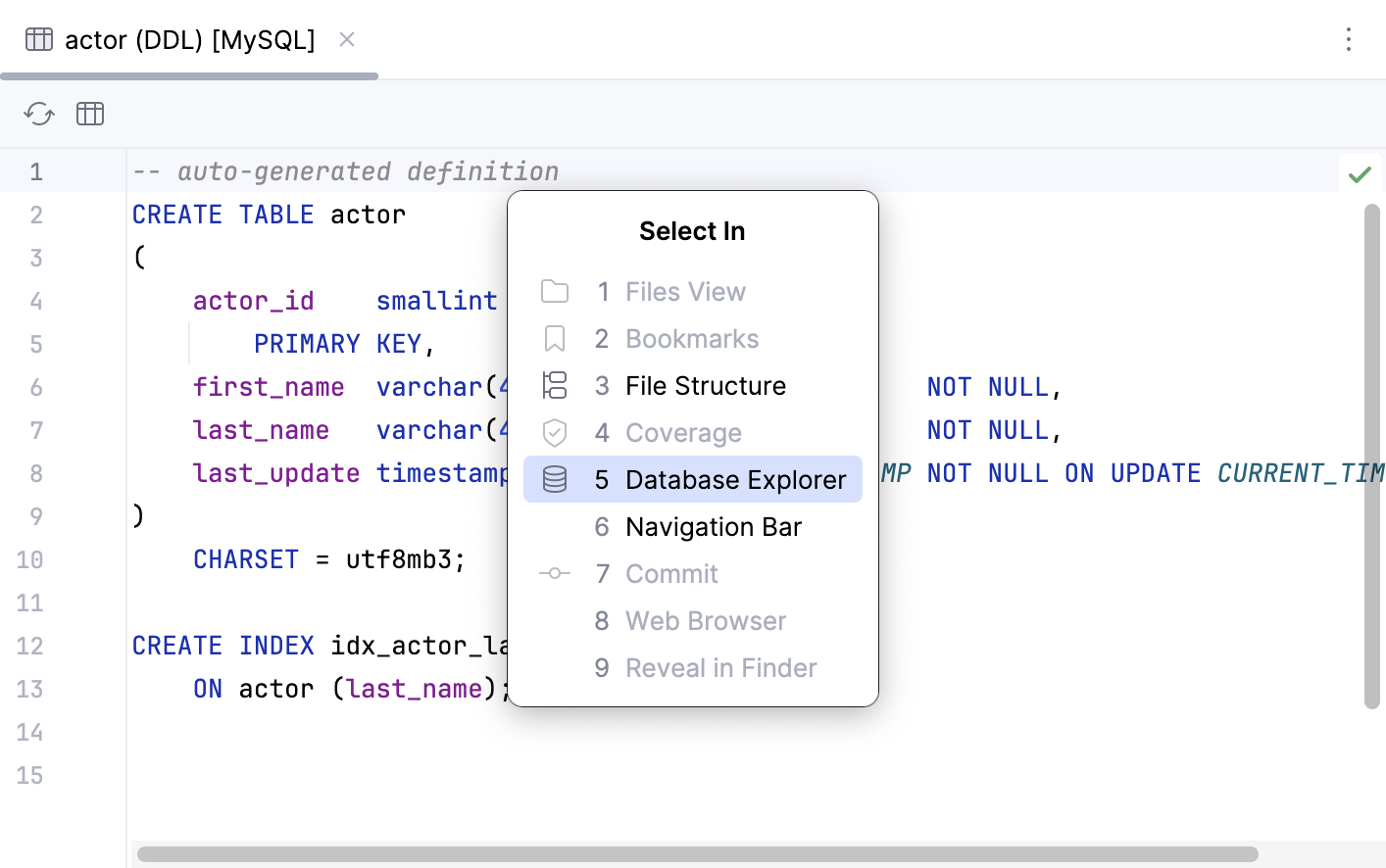 Select In popup