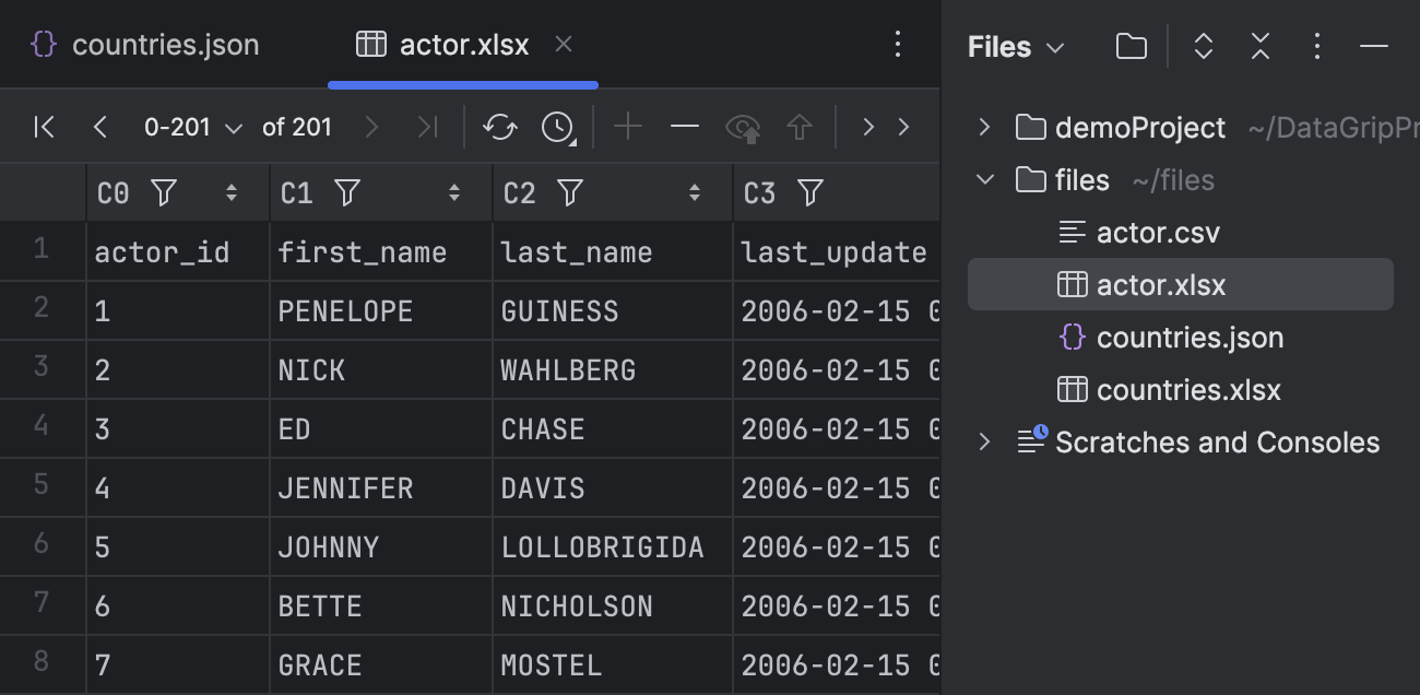 Data loaders | DataGrip Documentation