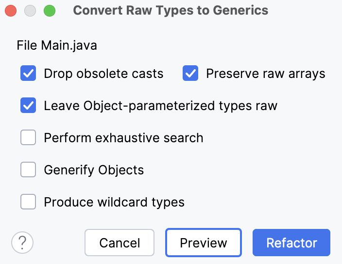Convert Raw Types to Generics Convert Raw Types to Generics