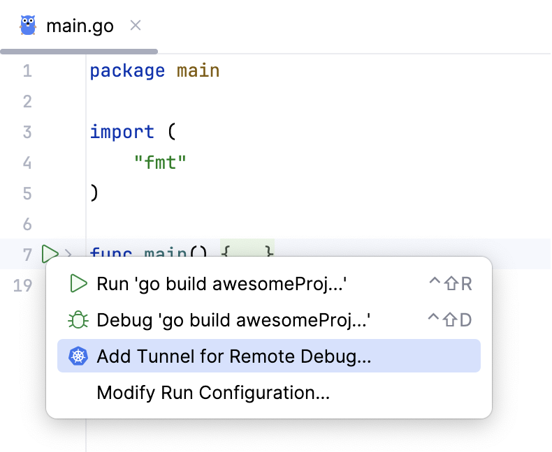 Add Tunnel for Remote Debug