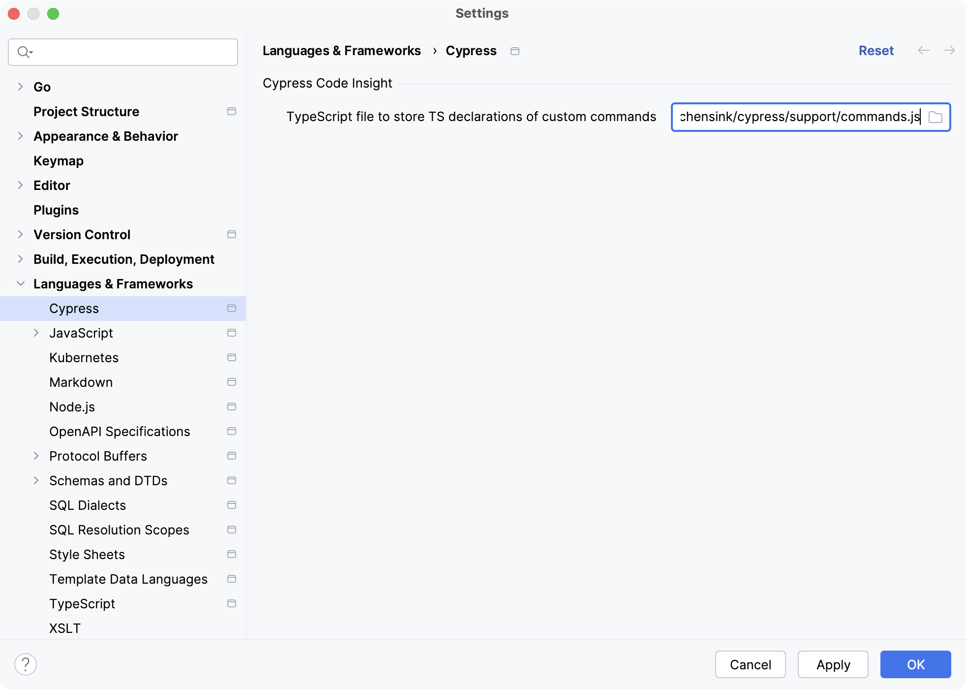 Specify a new path Specify a new path