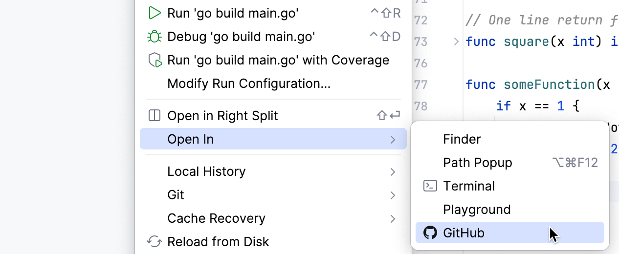 Opening the GitHub version of the file Opening the GitHub version of the file