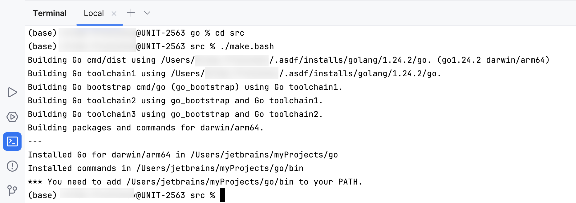 Step 2. Compile Go