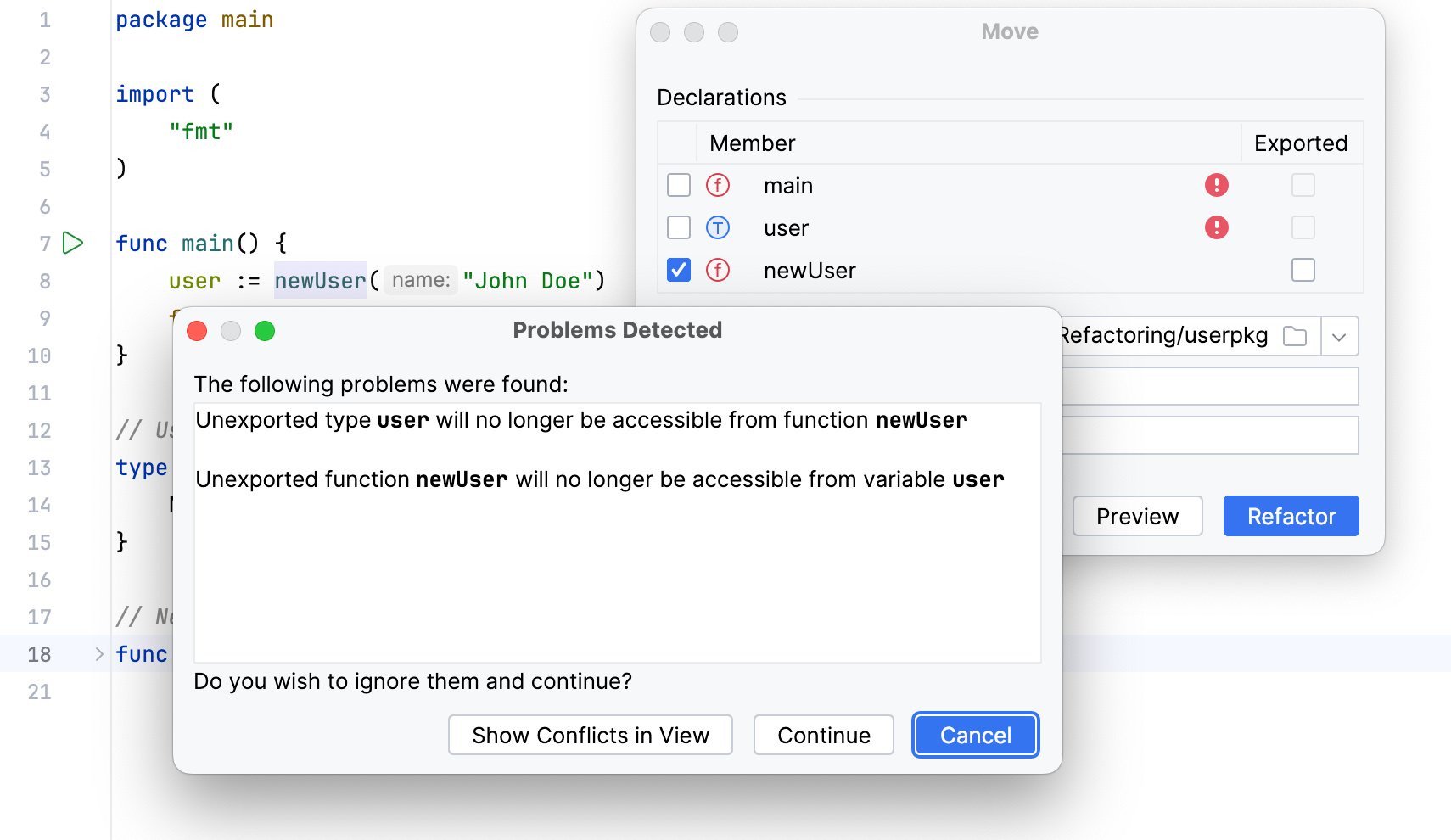 Move private identifiers Move private identifiers