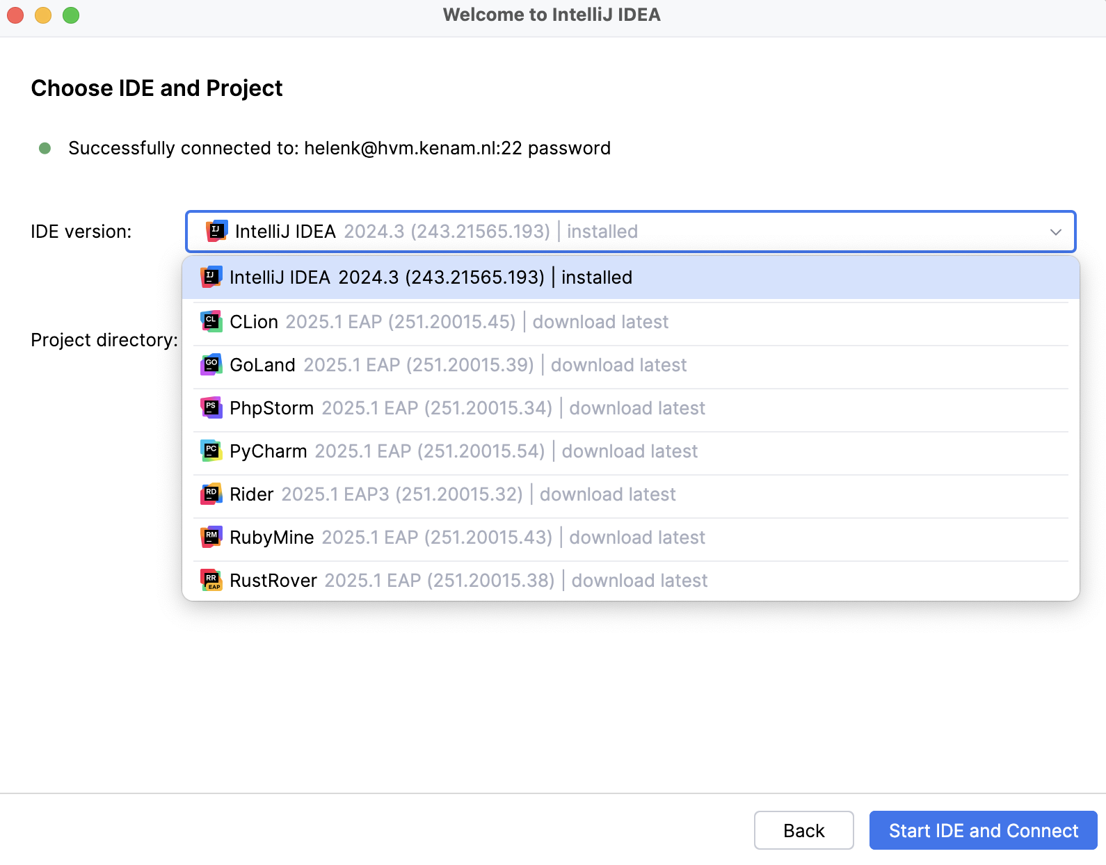 从 IntelliJ IDEA 连接到远程服务器 | IntelliJ IDEA 文档