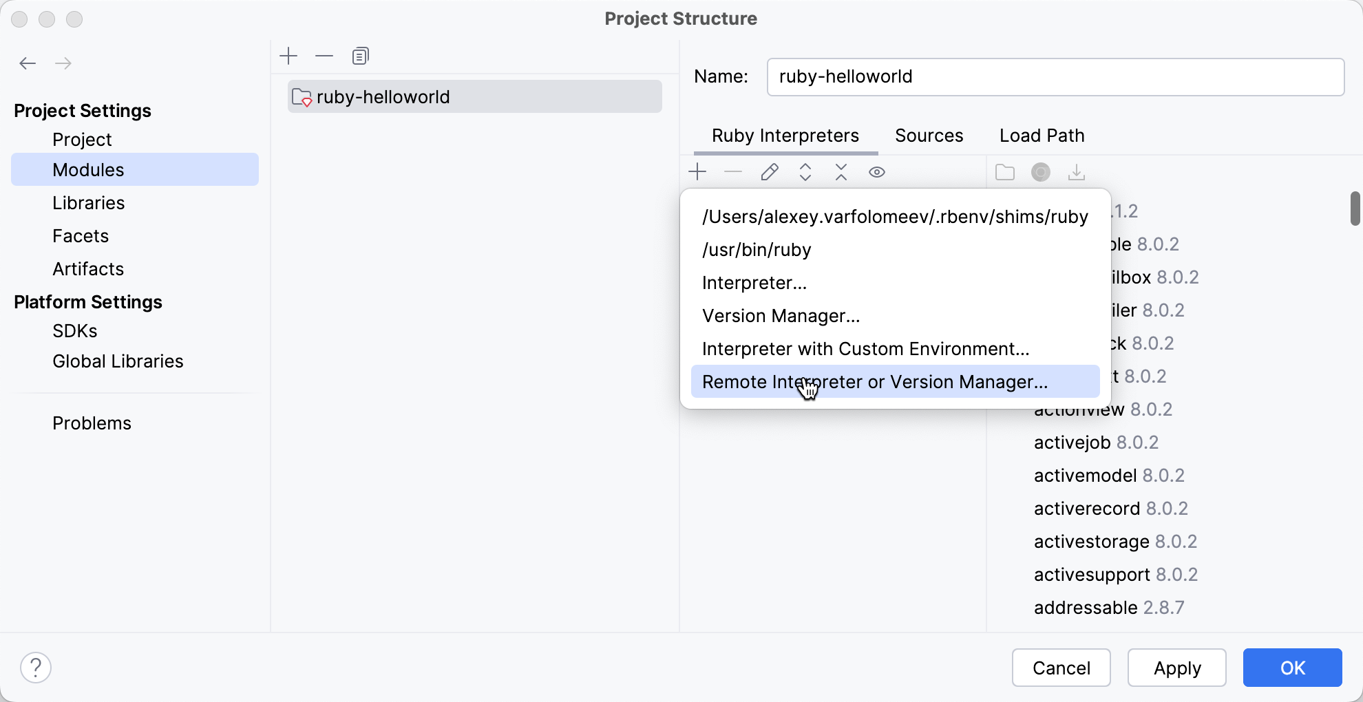 New remote interpreter