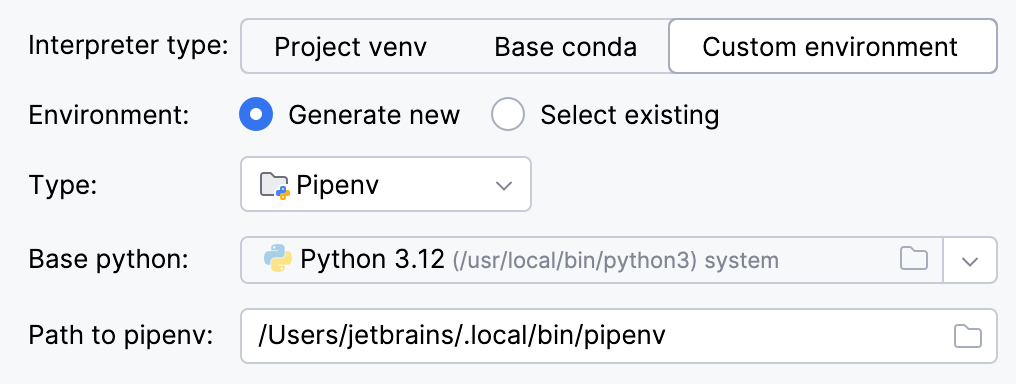 Create a project with Pipenv