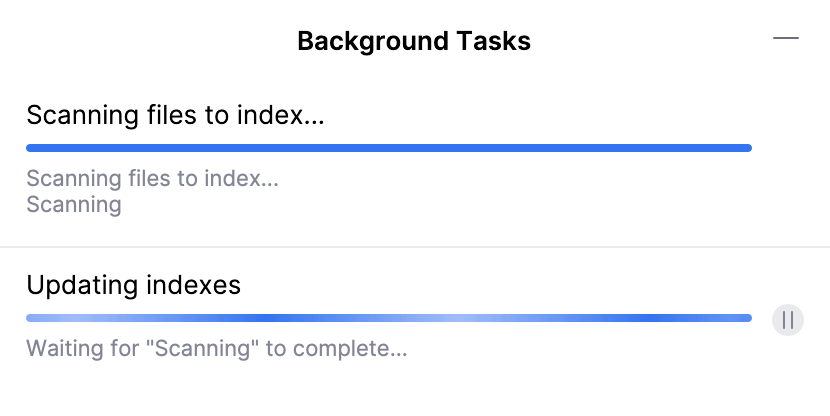 Indexing is in progress Indexing is in progress