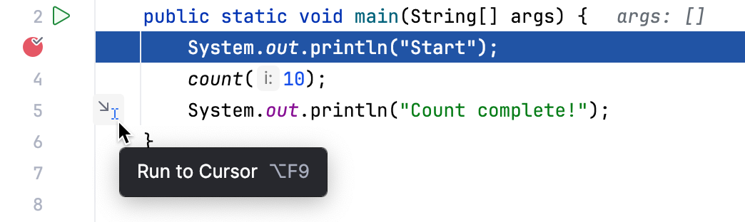 Run to Cursor with a single click Run to Cursor with a single click