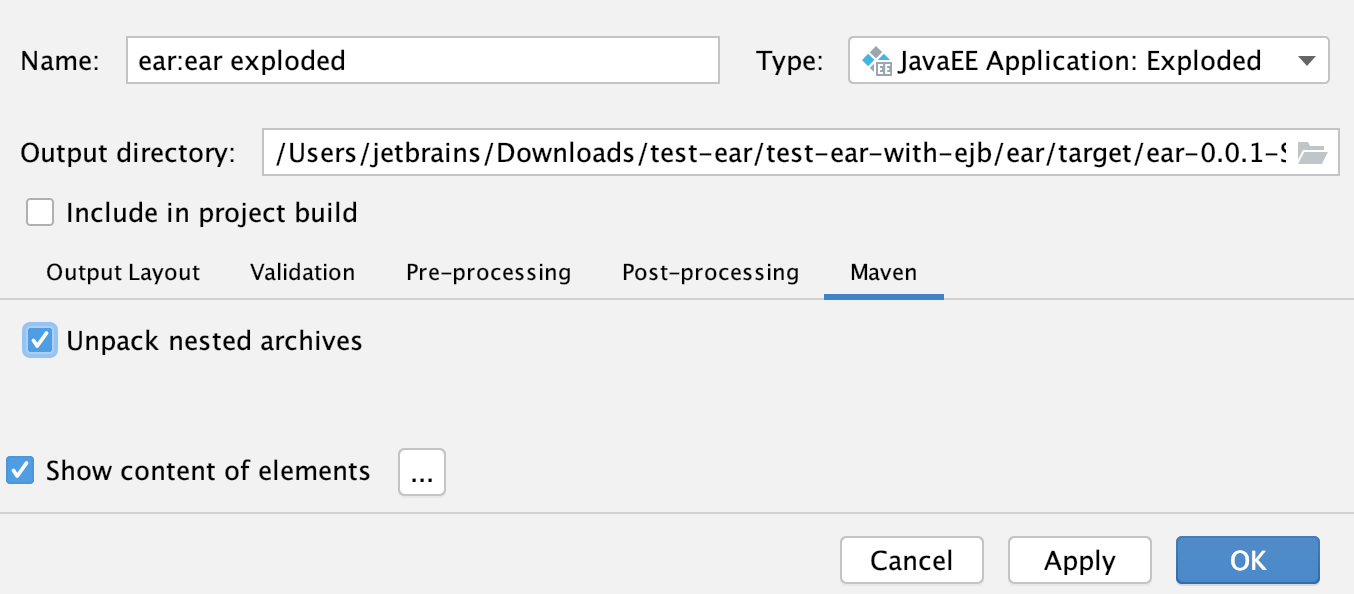 Maven 选项卡 Maven 选项卡