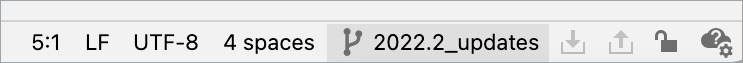 Mercurial status bar Mercurial status bar