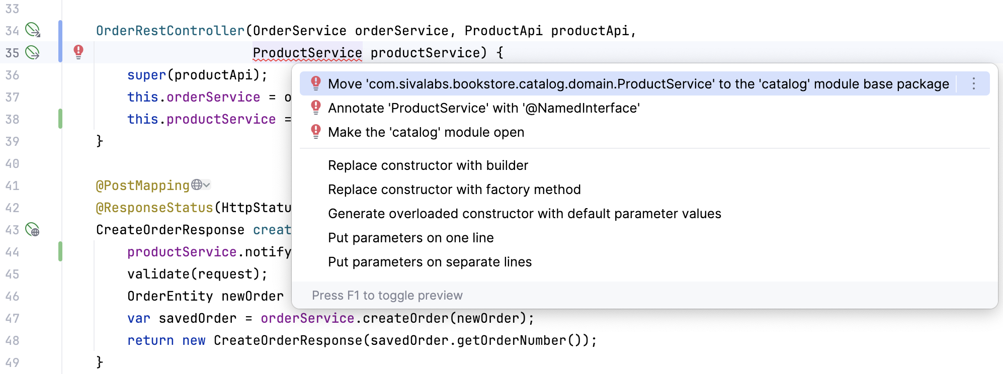 Spring Modulith | IntelliJ IDEA Documentation
