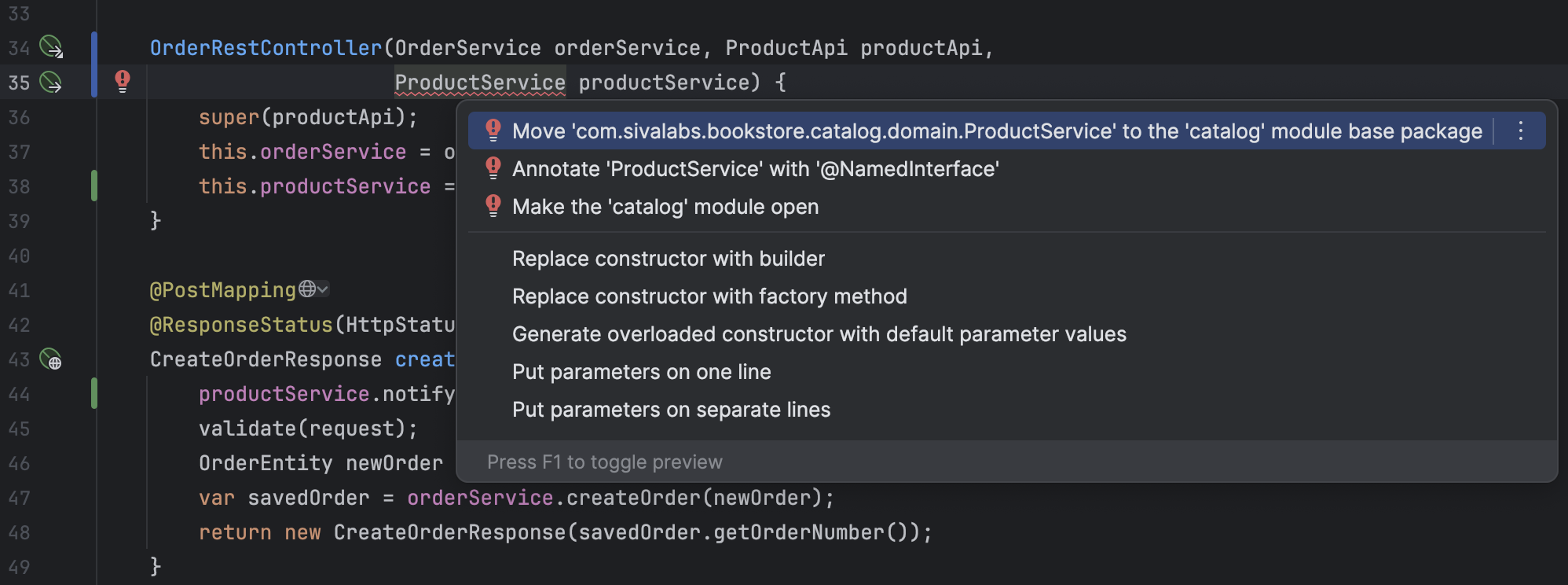 Spring Modulith | IntelliJ IDEA Documentation