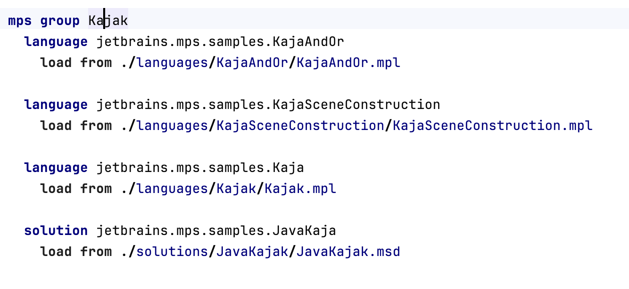 The mps group section