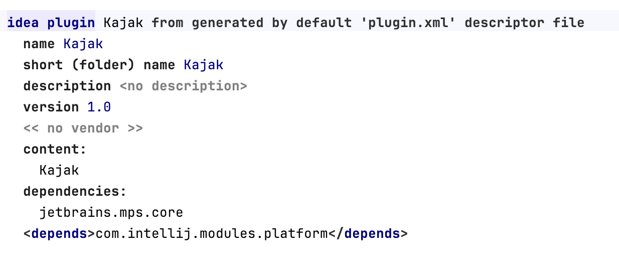 The idea plugin section