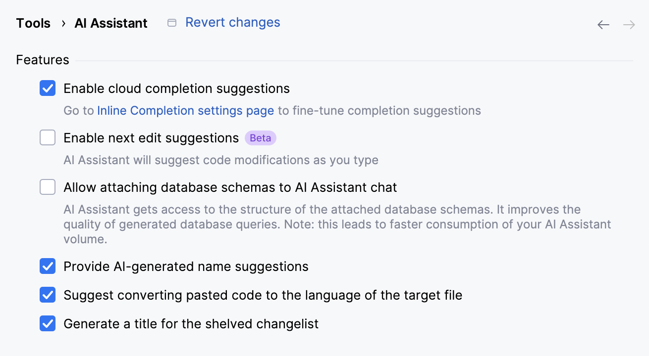 Enable name suggestion option in AI Assistant settings Enable name suggestion option in AI Assistant settings