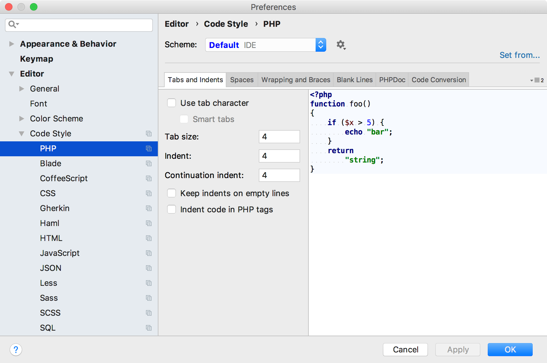 Code formatting Code formatting