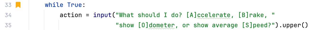 エディターに配置された匿名のブックマーク Anonymous bookmark placed in the editor
