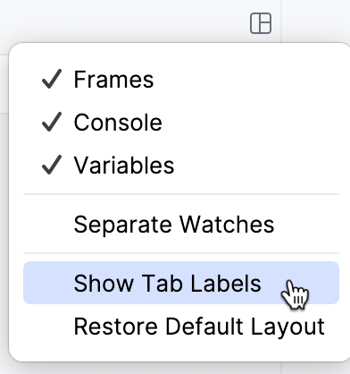Show Tab Labels Show Tab Labels