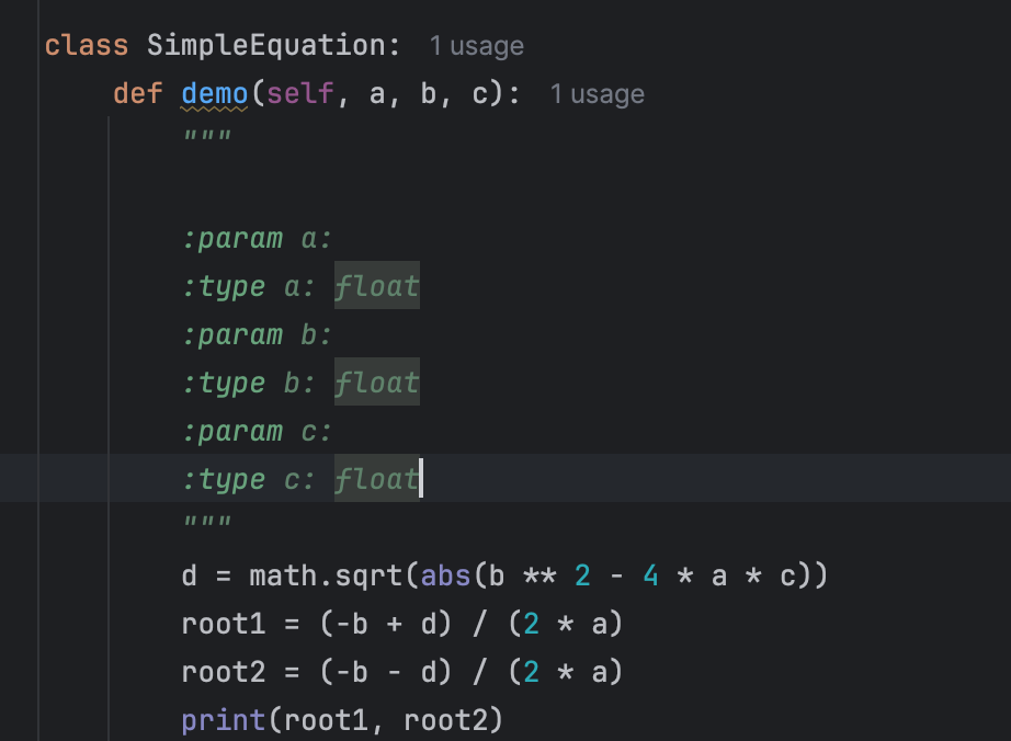 Specify types with docstrings | PyCharm Documentation