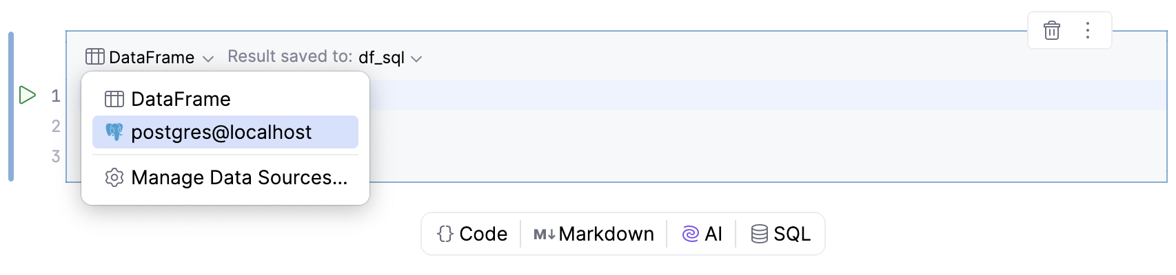 Select data source