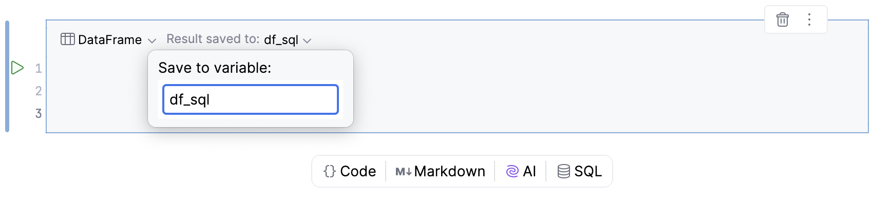 Set Python variable
