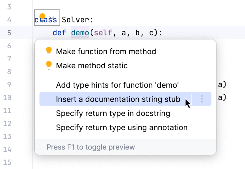 Insert documentation strings Insert documentation strings