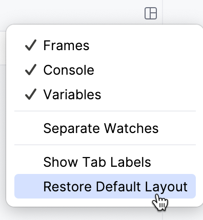 Restore Default Layout Restore Default Layout