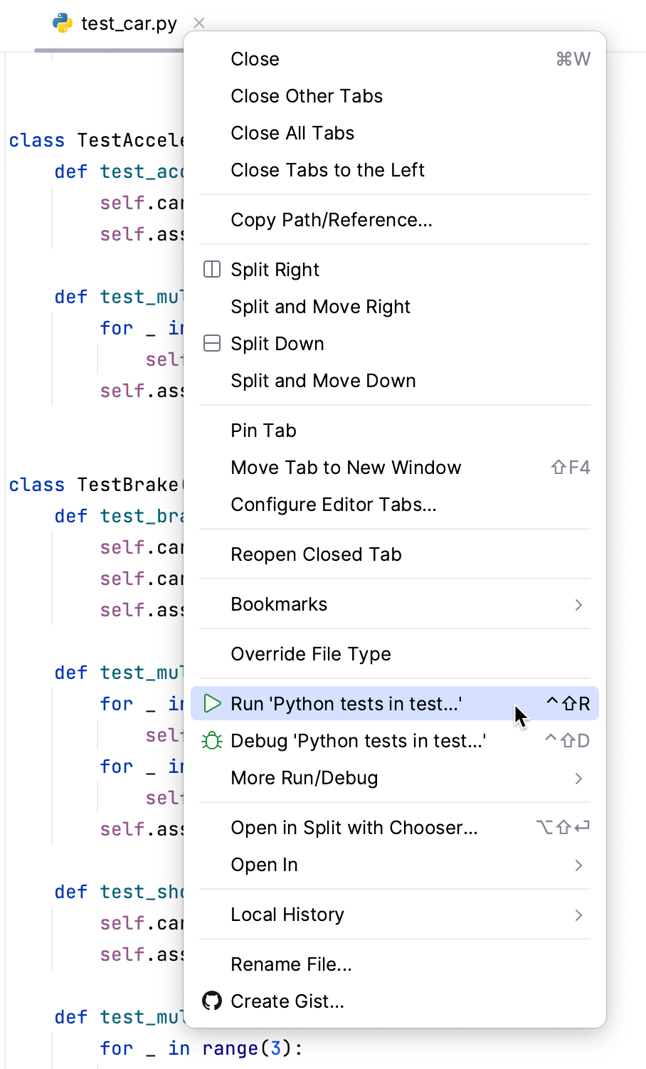 Running unittests in a file Running unittests in a file
