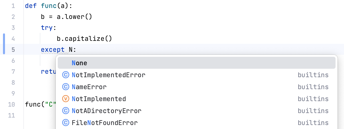 Smart code completion Smart code completion