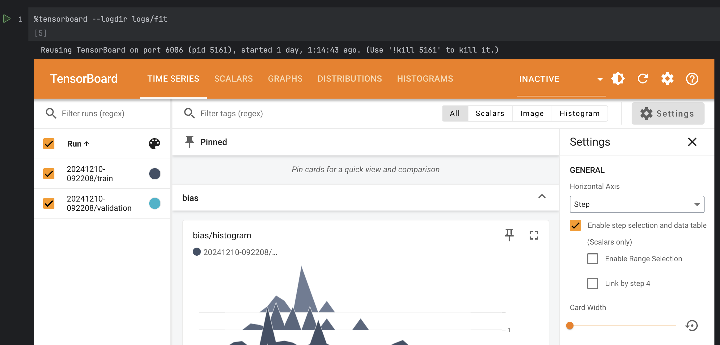 TensorBoard support | PyCharm Documentation