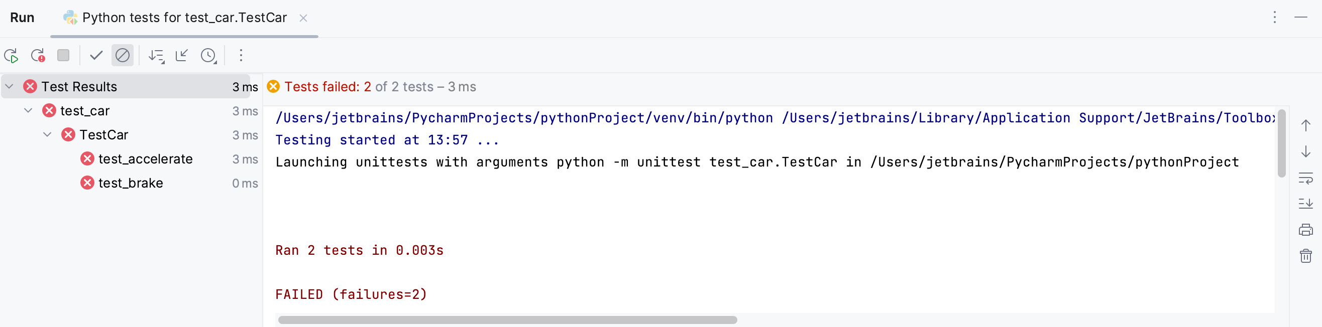Failed test Failed test