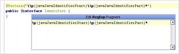 Edit a regular expression fragment Edit a regular expression fragment