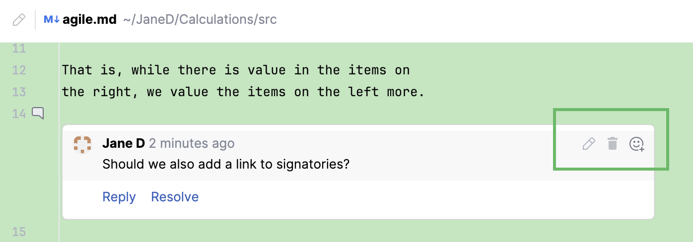 GitLab review comment