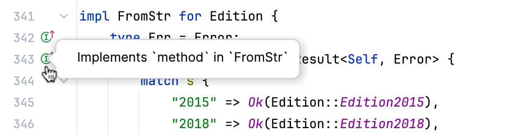 Gutter implementation icons