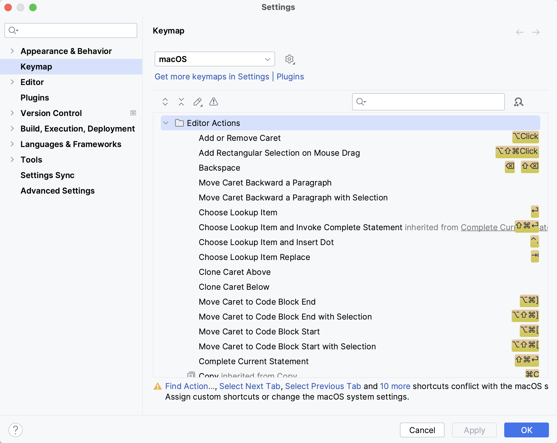 Check keymap Check keymap