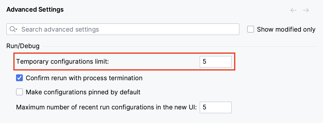 Permanent and temporary configurations have different icons Permanent and temporary configurations have different icons