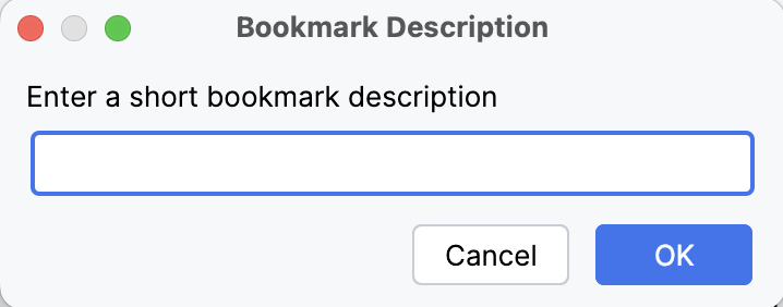Renaming a bookmark