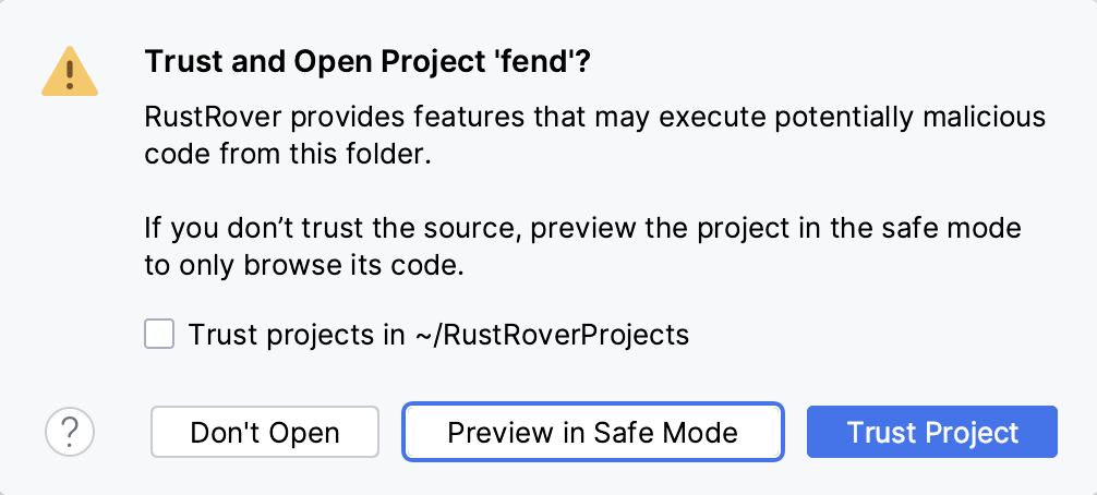 Untrusted project
