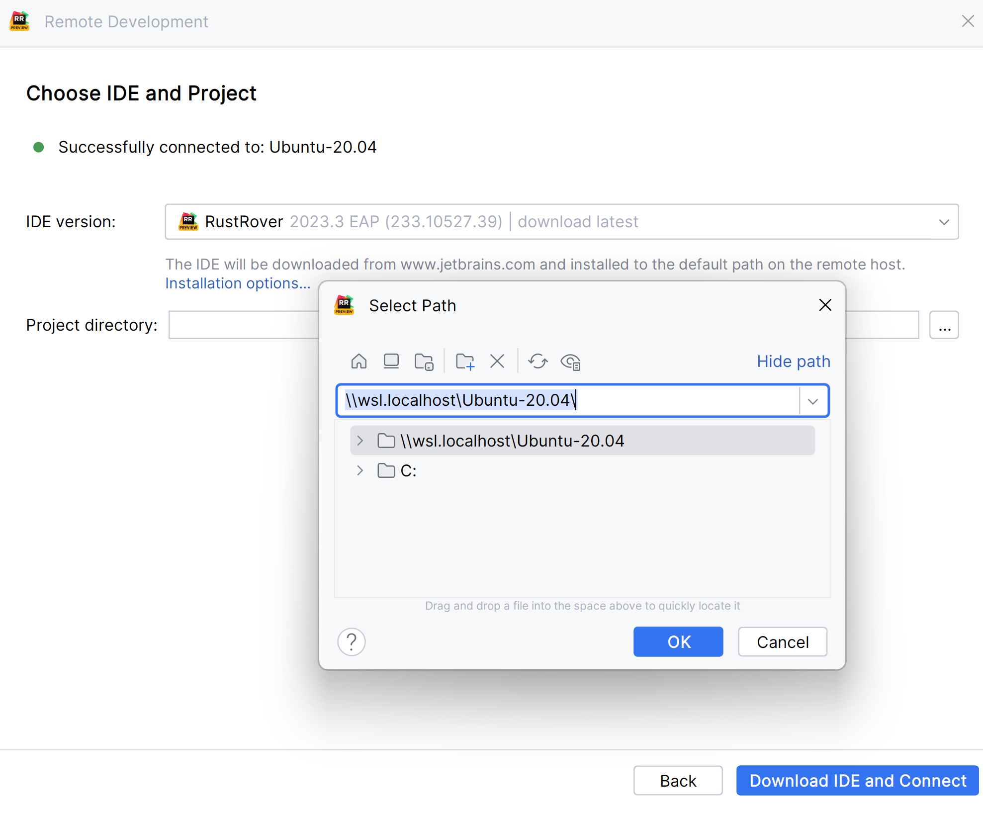 Choose the IDE version and a project Choose the IDE version and a project