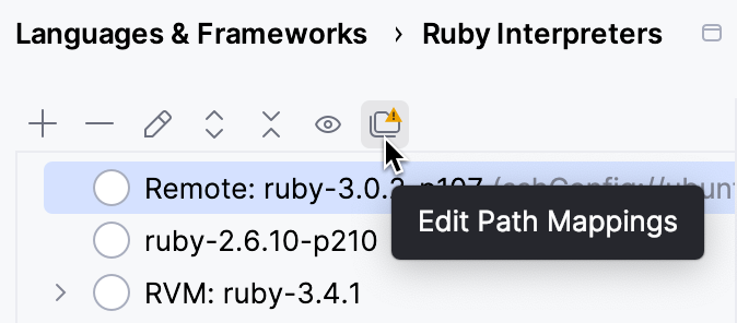Edit path mappings